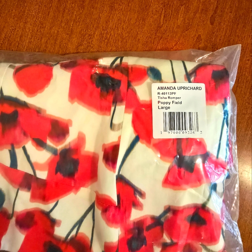 New! Amanda Uprichard X Revolve Poppyfield Tisha Summer Romper - Size Large - Picture 15 of 17